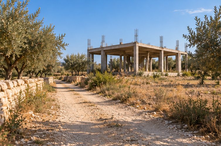 Le site depuis la route